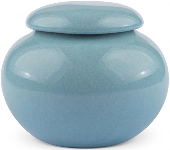 Kugelfrmige Porzellan-Teedose - Farbe: sanftes Blau
