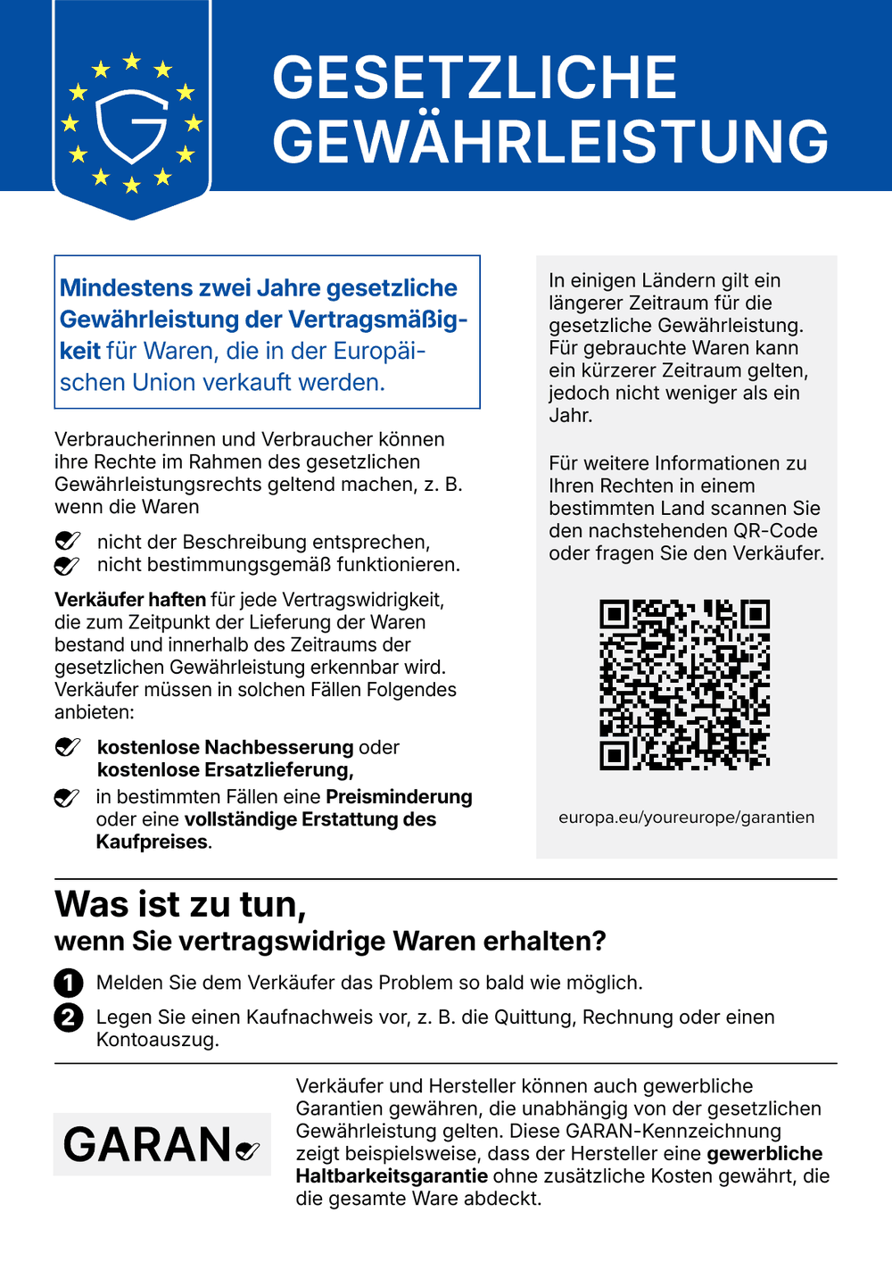 Gesetzliche Gew�hrleistung