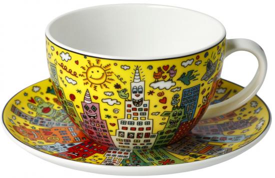 My New York City Sunset Tasse mit Untertasse