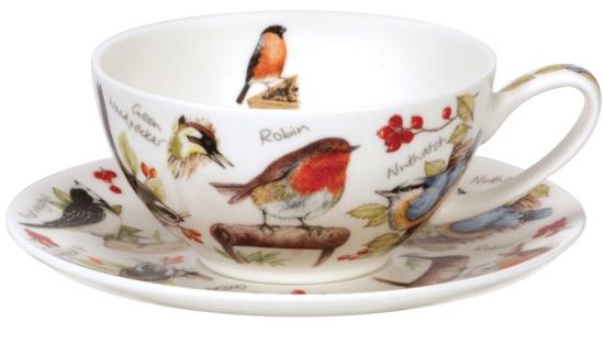 Tea for One Cup and Saucer - Birdlife 