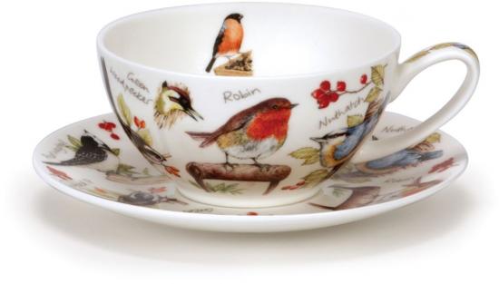 Tea for One Teacup and Saucer - Birdlife 