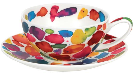 Tea for One Cup and Saucer - Blobs