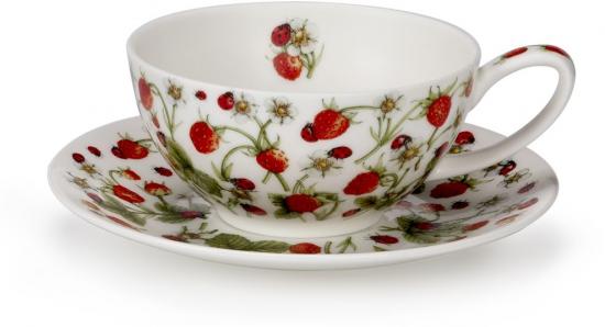 Tea for One Teacup and Saucer - Dovedale Strawberry