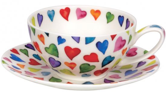Tea for One Cup and Saucer - Warm Hearts