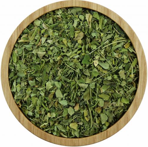 Moringabltter geschnitten - Menge: 100 g - Variante: ohne Teedose