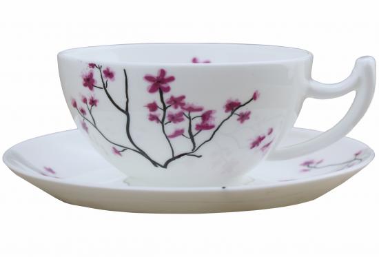Cherry Blossom Tasse mit Untertasse