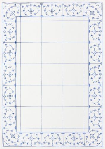 Indisches Blau Kchentuch