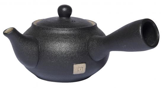 Kyusu Teekanne mit Griff - schwarz 250 ml