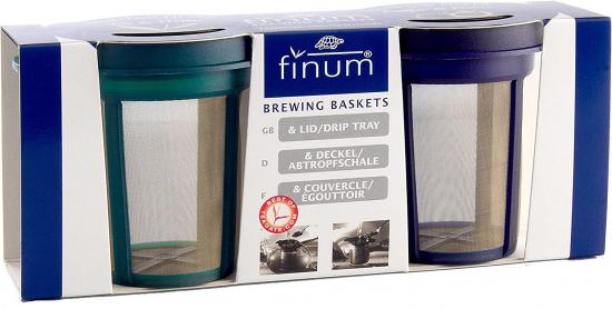 Finum Dauerfilter Brewing Basket Set - blau & grün