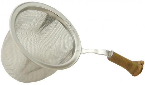 Edelstahlfilter mit Bambusgriff 5,5 cm