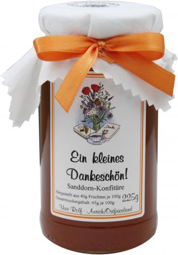 Sanddorn-Konfitre Gru 225 g - Titel: Ein kleines Dankeschn