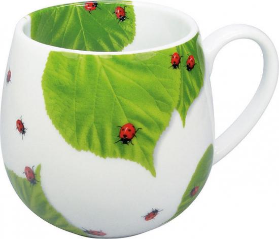 Marienkfer auf Blttern Kuschelbecher
