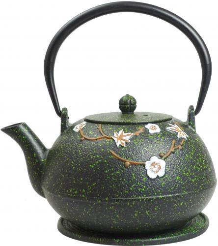 Hama Teekanne - grn mit weien Blumen