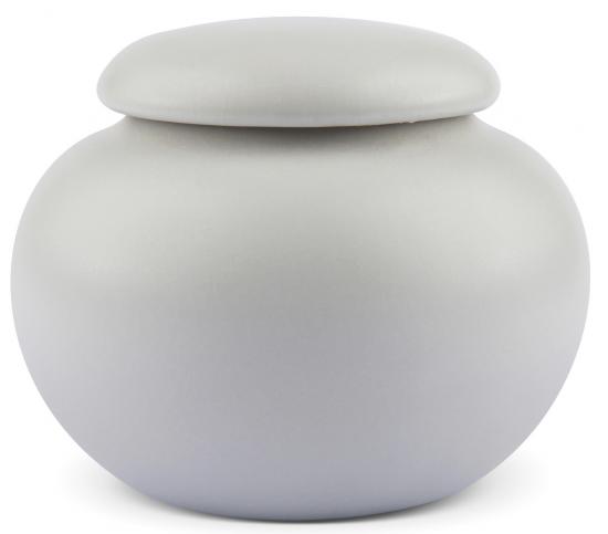 Kugelf�rmige Porzellan-Teedose - Farbe: mattes Grau