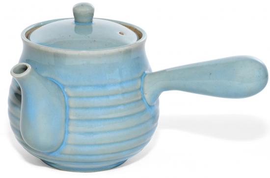 Kyusu Teekanne mit Griff - hellblau 500 ml