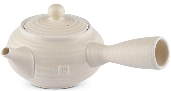Kyusu Teekanne mit Griff - beige 500 ml