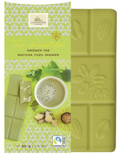 Grüner Tee Matcha-Yuzu-Ingwer Teeschokolade