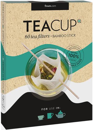 Teacup 60 Tea Filters Tassenfilter und 1 Stick