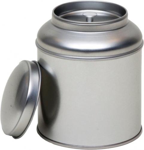 Silver Teedose rund mit Innendeckel