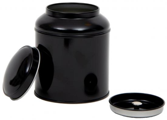 Black Teedose rund - Gre: gro