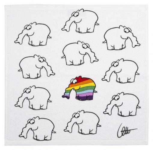 Ottifant Rainbow Frottier-Geschirrtuch 