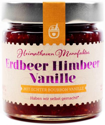 Erdbeer-Himbeer-Vanille Fruchtaufstrich