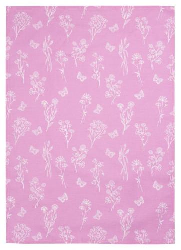 Wildblumen Geschirrtuch pink