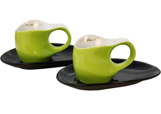 Color green Espressotassen-Set