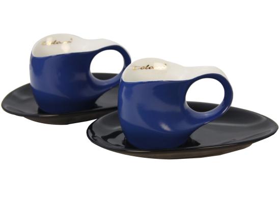 Color blue Espressotassen-Set