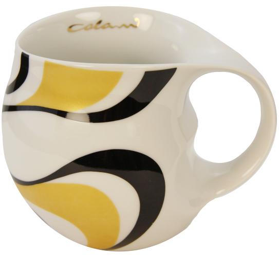 Gold & color Becher - Wave black