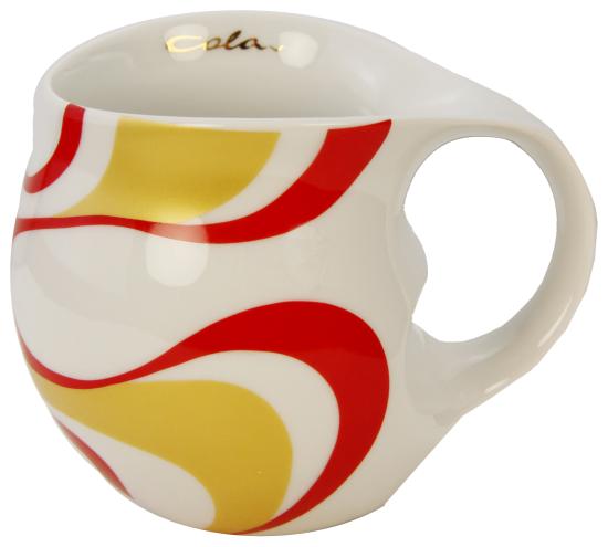 Gold & color Becher - Wave red