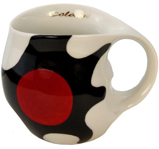 Gold & color Becher - Spot red
