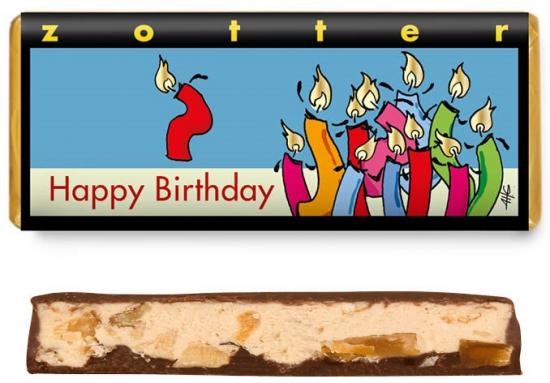 Zotter Happy Birthday Gebrannte Mandel