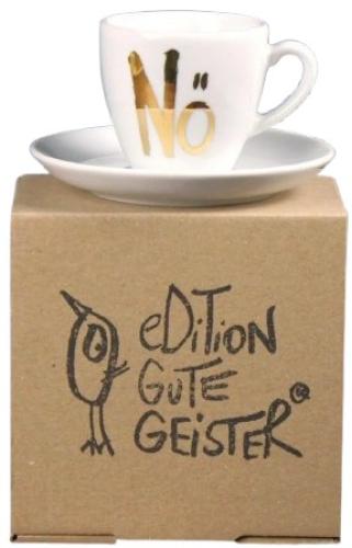 N gold Espressotasse mit Untertasse