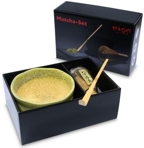 Matcha-Set dreiteilig - gelb-gr�n