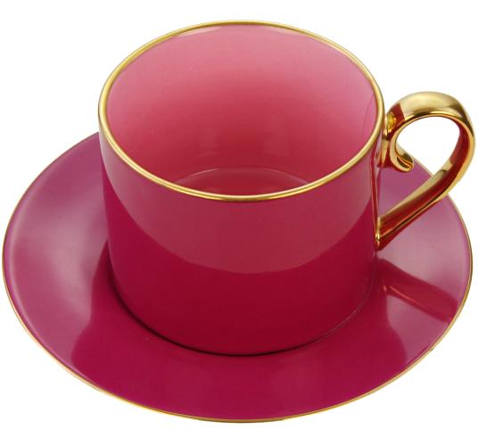 Fancy Colors Tasse mit Untertasse pink